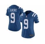 Women's Nike Indianapolis Colts #9 Jeff Locke Limited Royal Blue Rush NFL Jersey