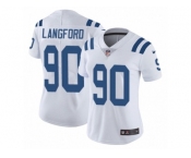 Women's Nike Indianapolis Colts #90 Kendall Vapor Untouchable Langford Limited White NFL Jersey
