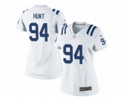 Women's Nike Indianapolis Colts #94 Margus Hunt Limited White NFL Jersey