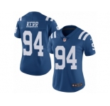 Women's Nike Indianapolis Colts #94 Zach Kerr Limited Royal Blue Rush NFL Jersey