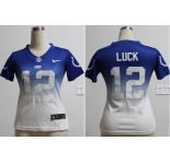 nike women nfl jerseys indianapolis colts #12 luck blue-white-2[nike drift fashion][second version]