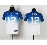 nike women nfl jerseys indianapolis colts #12 luck blue-white[nike drift fashion][second version]
