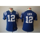 nike women nfl jerseys indianapolis colts #12 luck blue[nike limited]