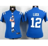 nike women nfl jerseys indianapolis colts #12 luck blue[portrait fashion]