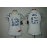 nike women nfl jerseys indianapolis colts #12 luck field flirt fashion white[zebra]