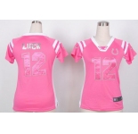 nike women nfl jerseys indianapolis colts #12 luck pink[fashion Rhinestone sequins]