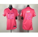 nike women nfl jerseys indianapolis colts #12 luck pink[nike]