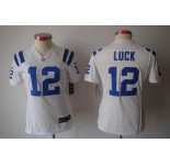 nike women nfl jerseys indianapolis colts #12 luck white[nike limited]