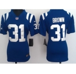 nike women nfl jerseys indianapolis colts #31 brown blue[nike]