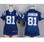 nike women nfl jerseys indianapolis colts #81 johnson blue[nike]