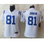 nike women nfl jerseys indianapolis colts #81 johnson white[nike limited]