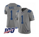 Youth Indianapolis Colts #1 Pat McAfee Limited Gray Inverted Legend 100th Season Football Jersey