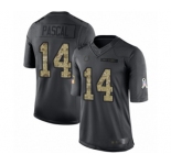 Youth Indianapolis Colts #14 Zach Pascal Limited Black 2016 Salute to Service Football Jersey