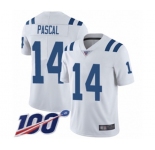 Youth Indianapolis Colts #14 Zach Pascal White Vapor Untouchable Limited Player 100th Season Football Jersey