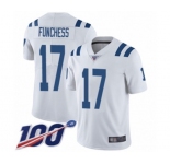Youth Indianapolis Colts #17 Devin Funchess White Vapor Untouchable Limited Player 100th Season Football Jersey