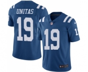 Youth Indianapolis Colts #19 Johnny Unitas Limited Royal Blue Rush Vapor Untouchable Football Jersey