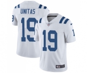 Youth Indianapolis Colts #19 Johnny Unitas White Vapor Untouchable Limited Player Football Jersey