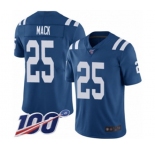 Youth Indianapolis Colts #25 Marlon Mack Royal Blue Team Color Vapor Untouchable Limited Player 100th Season Football Jersey