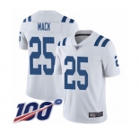 Youth Indianapolis Colts #25 Marlon Mack White Vapor Untouchable Limited Player 100th Season Football Jersey