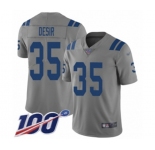Youth Indianapolis Colts #35 Pierre Desir Limited Gray Inverted Legend 100th Season Football Jersey