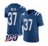 Youth Indianapolis Colts #37 Khari Willis Royal Blue Team Color Vapor Untouchable Limited Player 100th Season Football Jersey