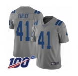 Youth Indianapolis Colts #41 Matthias Farley Limited Gray Inverted Legend 100th Season Football Jersey
