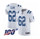 Youth Indianapolis Colts #62 Le'Raven Clark White Vapor Untouchable Limited Player 100th Season Football Jersey