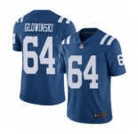 Youth Indianapolis Colts #64 Mark Glowinski Limited Royal Blue Rush Vapor Untouchable Football Jersey