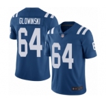 Youth Indianapolis Colts #64 Mark Glowinski Royal Blue Team Color Vapor Untouchable Limited Player Football Jersey