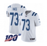 Youth Indianapolis Colts #73 Joe Haeg White Vapor Untouchable Limited Player 100th Season Football Jersey