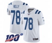 Youth Indianapolis Colts #78 Ryan Kelly White Vapor Untouchable Limited Player 100th Season Football Jersey