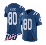 Youth Indianapolis Colts #80 Chester Rogers Limited Royal Blue Rush Vapor Untouchable 100th Season Football Jersey