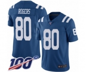 Youth Indianapolis Colts #80 Chester Rogers Limited Royal Blue Rush Vapor Untouchable 100th Season Football Jersey