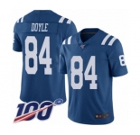 Youth Indianapolis Colts #84 Jack Doyle Limited Royal Blue Rush Vapor Untouchable 100th Season Football Jersey