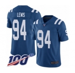 Youth Indianapolis Colts #94 Tyquan Lewis Royal Blue Team Color Vapor Untouchable Limited Player 100th Season Football Jersey