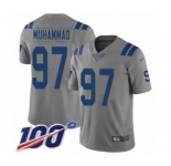 Youth Indianapolis Colts #97 Al-Quadin Muhammad Limited Gray Inverted Legend 100th Season Football Jersey