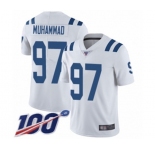 Youth Indianapolis Colts #97 Al-Quadin Muhammad White Vapor Untouchable Limited Player 100th Season Football Jersey