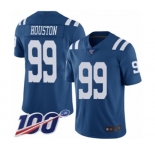Youth Indianapolis Colts #99 Justin Houston Limited Royal Blue Rush Vapor Untouchable 100th Season Football Jersey