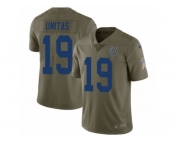 Youth Nike Indianapolis Colts #19 Johnny Unitas Limited Olive 2017 Salute to Service NFL Jersey