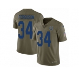 Youth Nike Indianapolis Colts #34 Josh Ferguson Limited Olive 2017 Salute to Service NFL Jersey