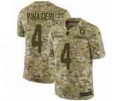 Youth Nike Indianapolis Colts #4 Adam Vinatieri Limited Camo 2018 Salute to Service NFL Jersey