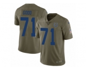Youth Nike Indianapolis Colts #71 Denzelle Good Limited Olive 2017 Salute to Service NFL Jersey
