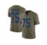 Youth Nike Indianapolis Colts #75 Jack Mewhort Limited Olive 2017 Salute to Service NFL Jersey