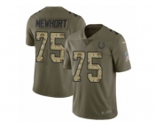 Youth Nike Indianapolis Colts #75 Jack Mewhort Limited Olive Camo 2017 Salute to Service NFL Jersey