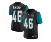 Youth Nike Jacksonville Jaguars #46 Carson Tinker Vapor Untouchable Limited Black Alternate NFL Jersey