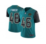 Youth Nike Jacksonville Jaguars #46 Carson Tinker Vapor Untouchable Limited Teal Green Team Color NFL Jersey