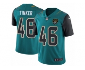 Youth Nike Jacksonville Jaguars #46 Carson Tinker Vapor Untouchable Limited Teal Green Team Color NFL Jersey