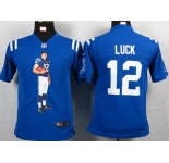 nike youth nfl jerseys indianapolis colts #12 luck blue[portrait fashion]