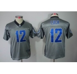 nike youth nfl jerseys indianapolis colts #12 luck grey[Elite shadow]