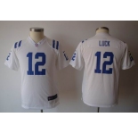 nike youth nfl jerseys indianapolis colts #12 luck white[nike]